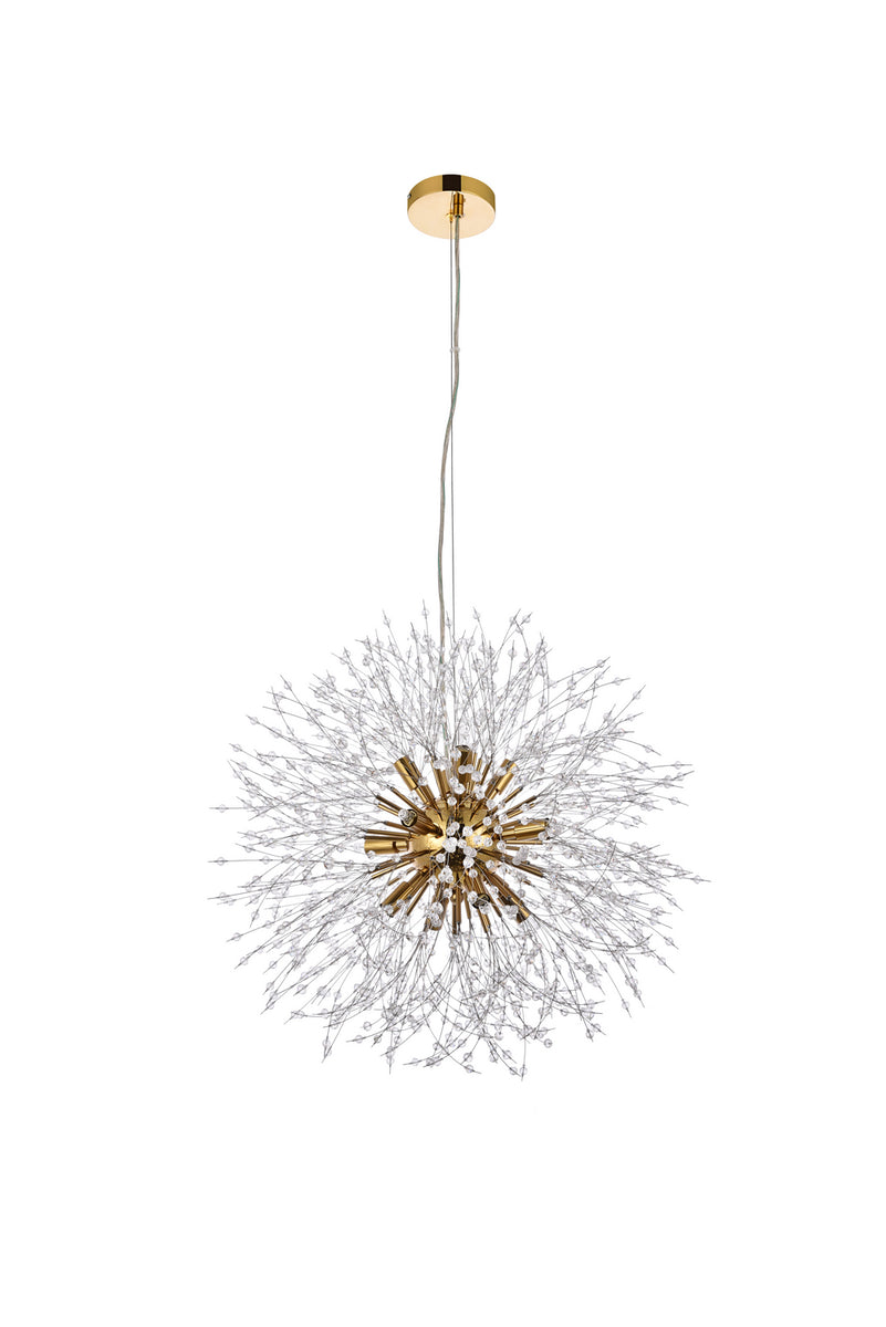 Elegant Lighting - 3507D24G - 12 Light Pendant - Solace - Gold