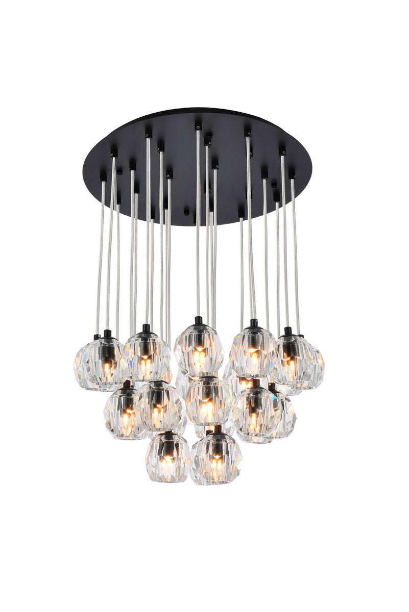 Elegant Lighting - 3505G19BK - LED Pendant - Eren - Black