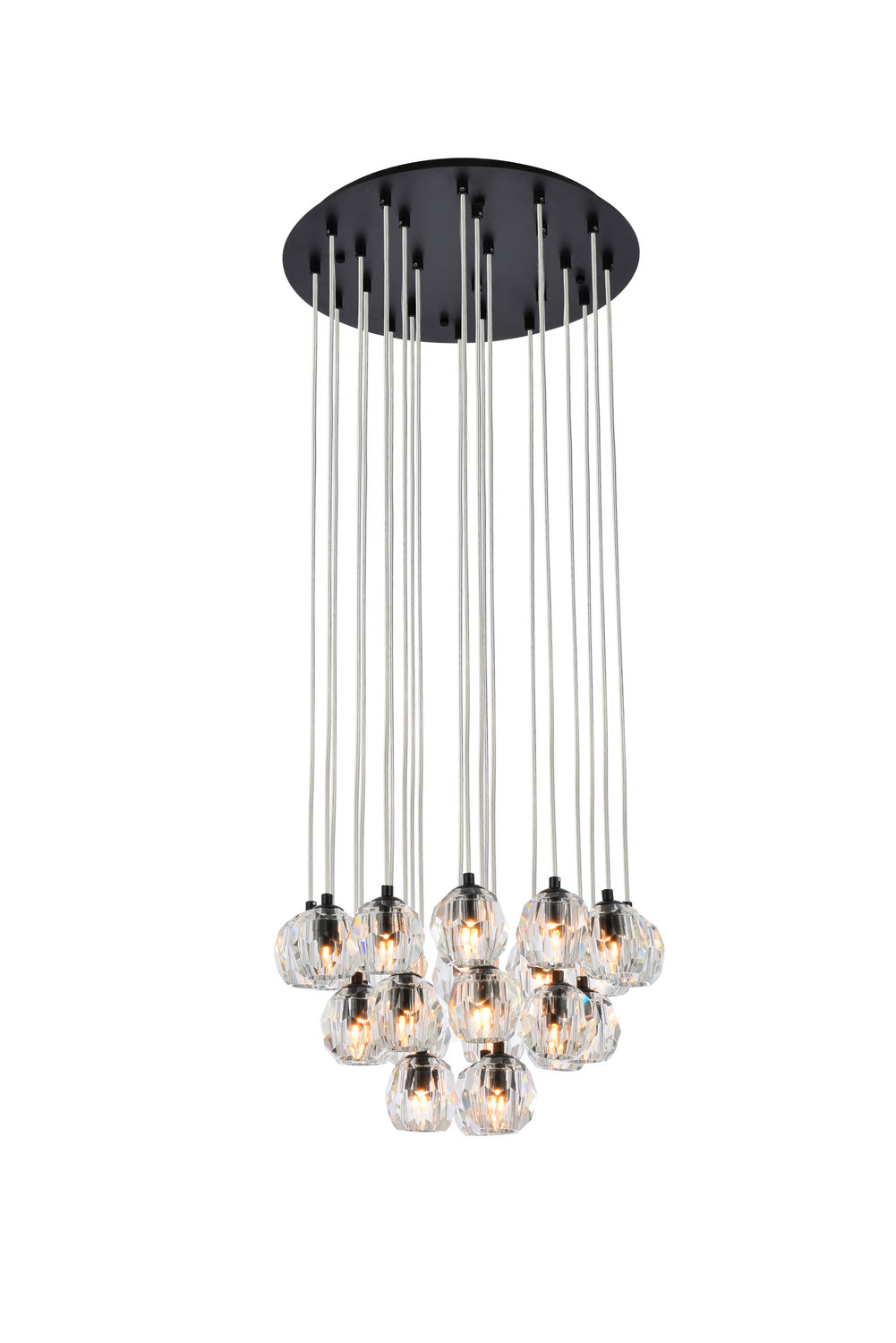 Elegant Lighting - 3505G19BK - LED Pendant - Eren - Black