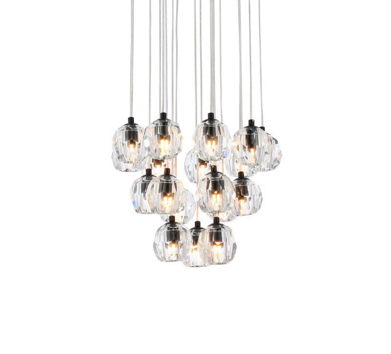 Elegant Lighting - 3505G15BK - LED Pendant - Eren - Black