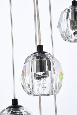 Elegant Lighting - 3505G15BK - LED Pendant - Eren - Black