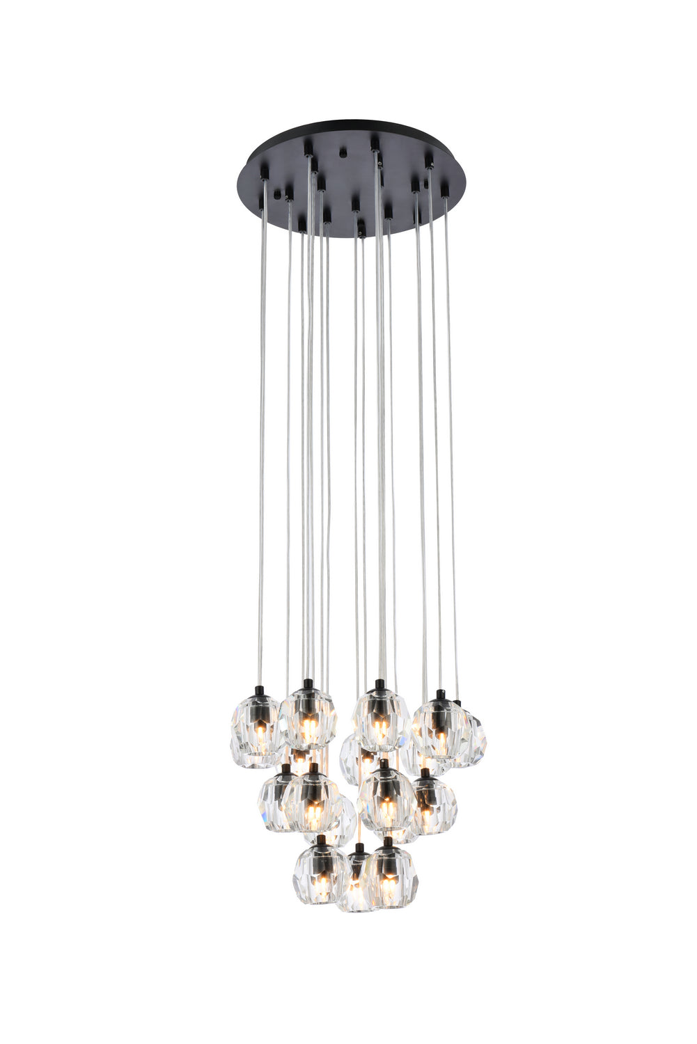 Elegant Lighting - 3505G15BK - LED Pendant - Eren - Black