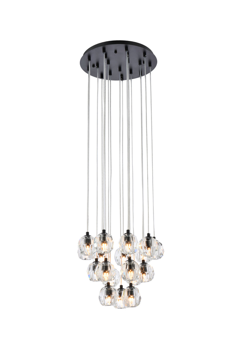 Elegant Lighting - 3505G15BK - LED Pendant - Eren - Black