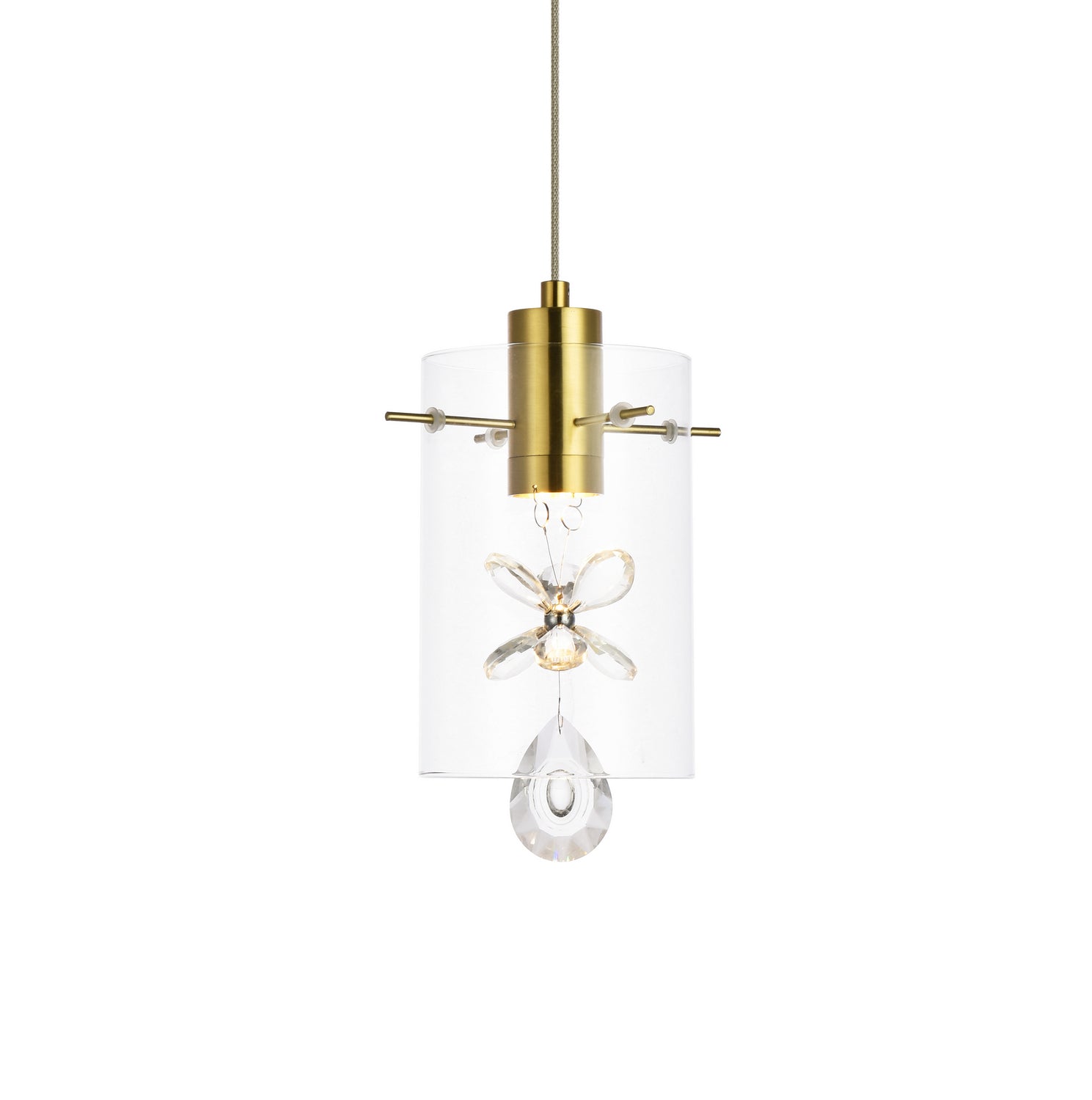 Elegant Lighting - 5202D6G - LED Pendant - Hana - Gold