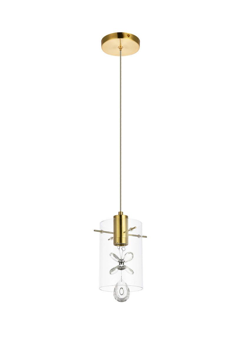 Elegant Lighting - 5202D6G - LED Pendant - Hana - Gold