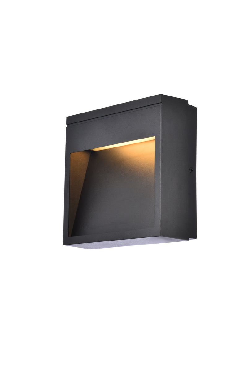 Elegant Lighting - LDOD4019BK - LED Outdoor Wall Lamp - Raine - black