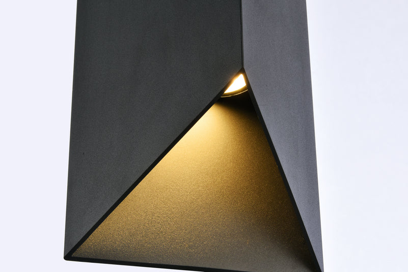Elegant Lighting - LDOD4022BK - LED Outdoor Wall Lamp - Raine - black