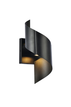 Elegant Lighting - LDOD4034BK - LED Outdoor Wall Lamp - Raine - black