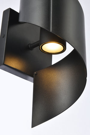 Elegant Lighting - LDOD4034BK - LED Outdoor Wall Lamp - Raine - black