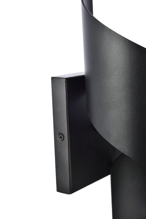 Elegant Lighting - LDOD4034BK - LED Outdoor Wall Lamp - Raine - black