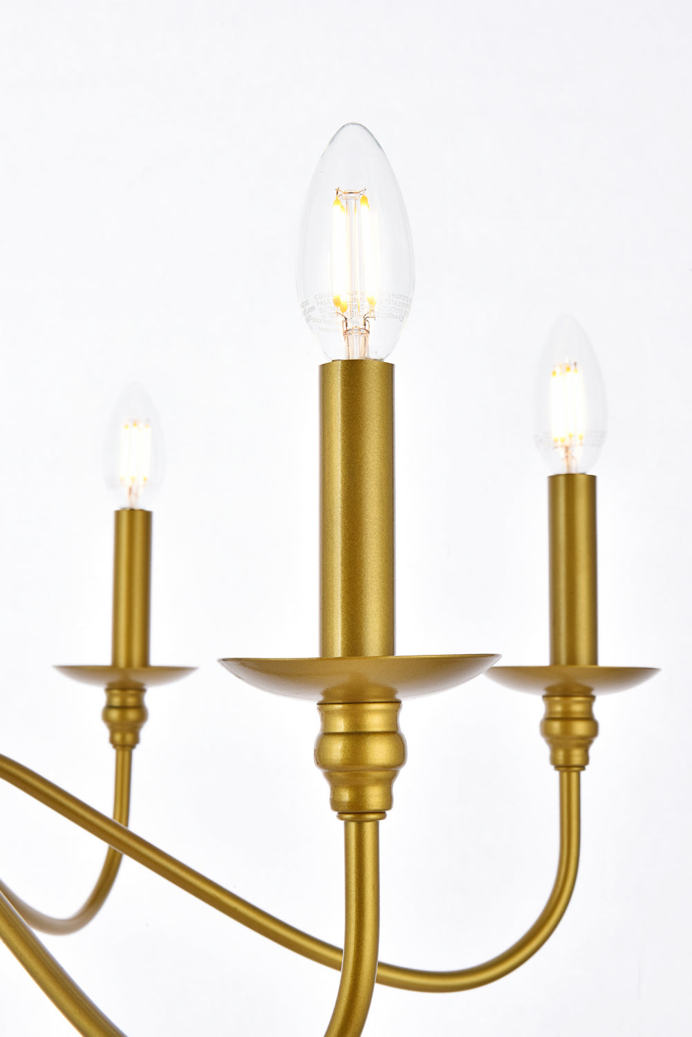 Elegant Lighting - LD5056D30BR - Six Light Chandelier - Rohan - Brass