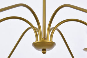 Elegant Lighting - LD5056D42BR - Six Light Chandelier - Rohan - Brass