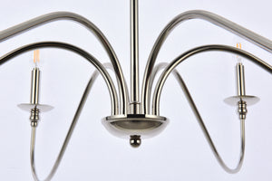 Elegant Lighting - LD5056D42PN - Six Light Chandelier - Rohan - Polished Nickel