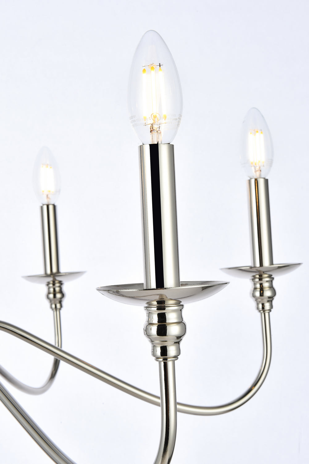 Elegant Lighting - LD5056D42PN - Six Light Chandelier - Rohan - Polished Nickel
