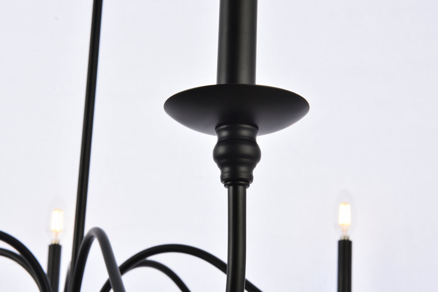 Elegant Lighting - LD5056D42MB - Six Light Chandelier - Rohan - Matte Black