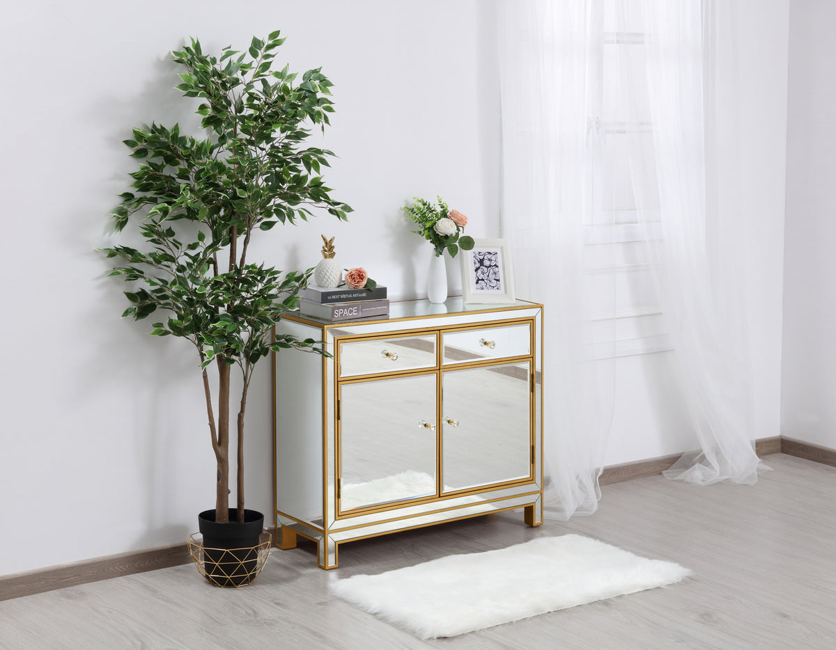 Elegant Lighting - MF72002G - Nightstand - REFLEXION - Antique Gold