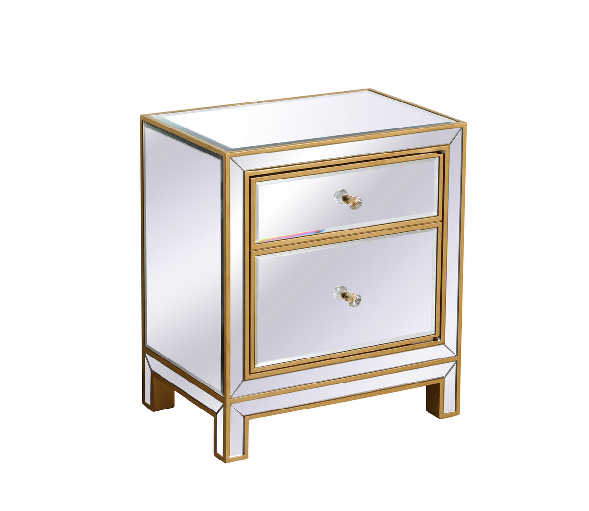 Elegant Lighting - MF72016G - Nightstand - REFLEXION - Antique gold