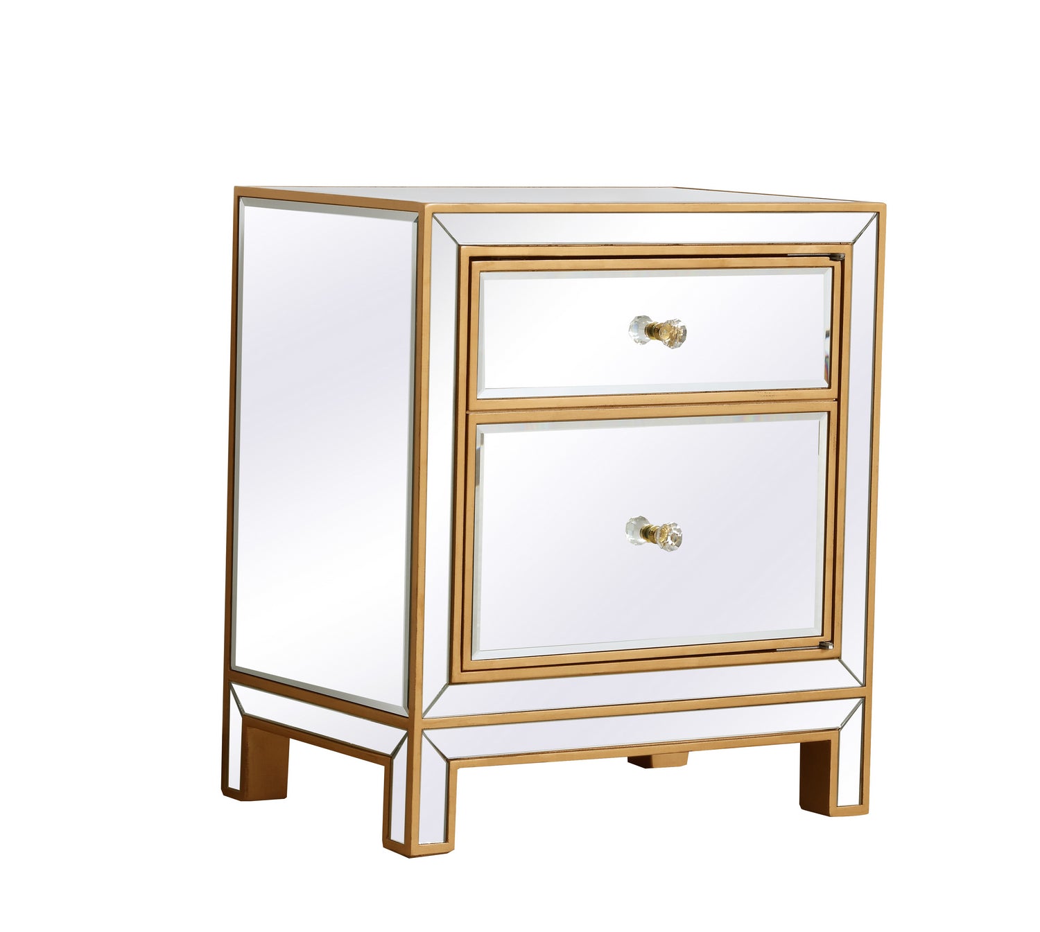 Elegant Lighting - MF72016G - Nightstand - REFLEXION - Antique Gold