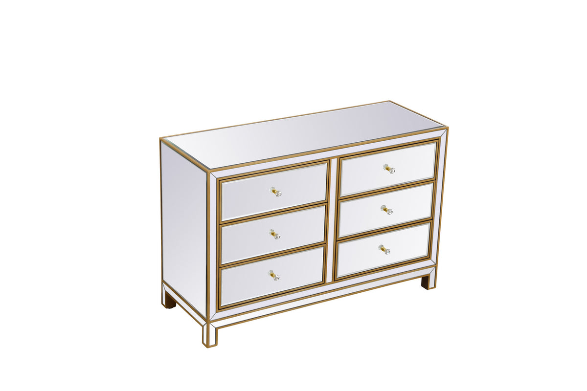 Elegant Lighting - MF72017G - Dresser - REFLEXION - Antique Gold