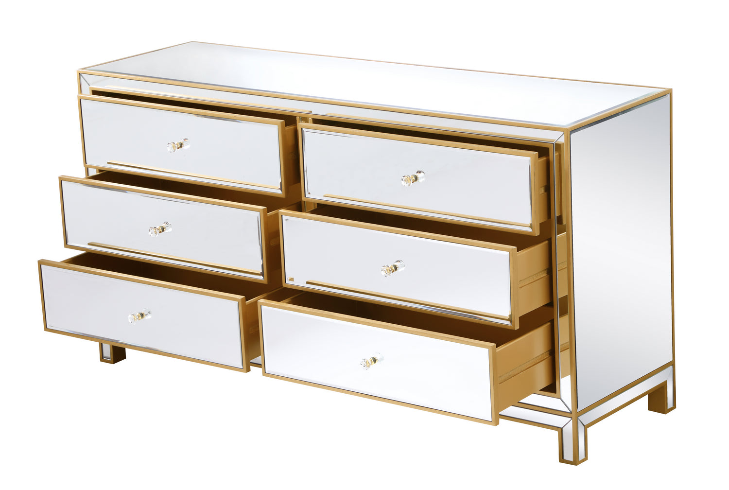 Elegant Lighting - MF72036G - Dresser - REFLEXION - Antique Gold