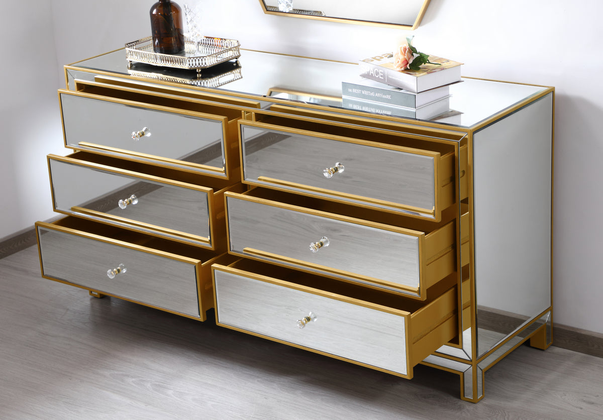 Elegant Lighting - MF72036G - Dresser - REFLEXION - Antique Gold