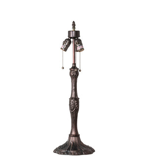 Meyda Tiffany - 104175 - Three Light Table Lamp - Roseborder - Mahogany Bronze