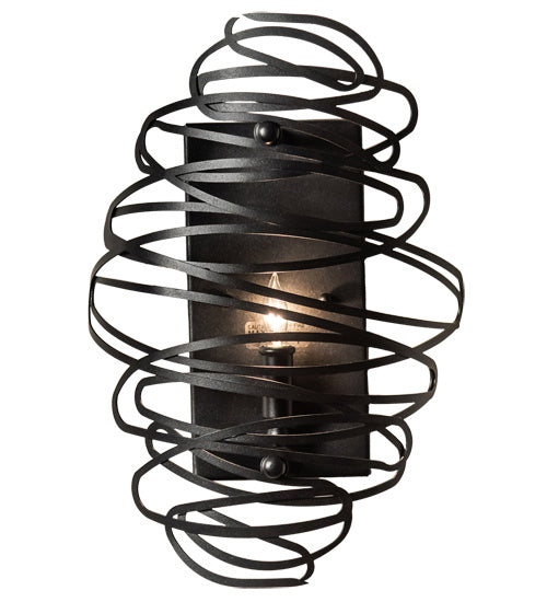 Meyda Tiffany - 229531 - One Light Wall Sconce - Cyclone - Textured Black