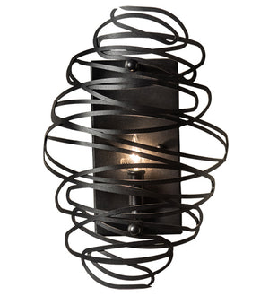 Meyda Tiffany - 229531 - One Light Wall Sconce - Cyclone - Textured Black