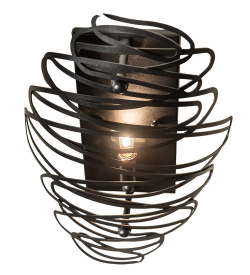 Meyda Tiffany - 229531 - One Light Wall Sconce - Cyclone - Textured Black