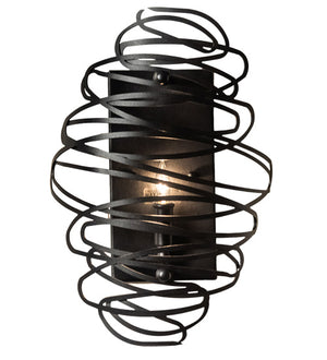 Meyda Tiffany - 229531 - One Light Wall Sconce - Cyclone - Textured Black