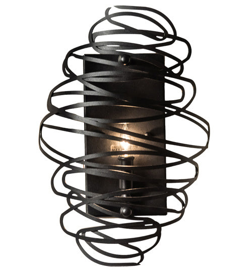 Meyda Tiffany - 229531 - One Light Wall Sconce - Cyclone - Textured Black