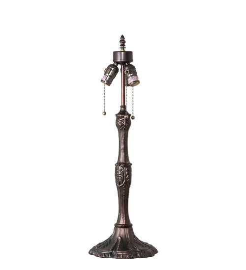 Meyda Tiffany - 232791 - Three Light Table Lamp - Roseborder - Mahogany Bronze