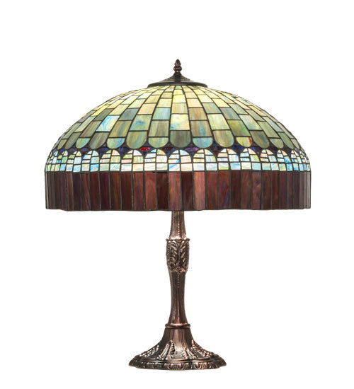 Meyda Tiffany - 232801 - Three Light Table Lamp - Tiffany Candice - Mahogany Bronze