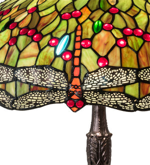 Meyda Tiffany - 232805 - Three Light Table Lamp - Tiffany Hanginghead Dragonfly - Mahogany Bronze