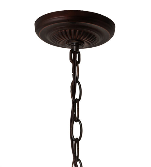 Meyda Tiffany - 36856 - Three Light Pendant - Tiffany Fishscale - Mahogany Bronze