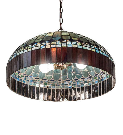 Meyda Tiffany - 68656 - Three Light Pendant - Tiffany Candice - Mahogany Bronze