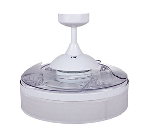 Beacon Lighting - 51103001 - 48``Ceiling Fan - Fraser - White and Transparent