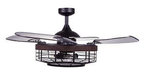 Beacon Lighting - 51106101 - 48``Ceiling Fan - Montclair - Black and Smoke