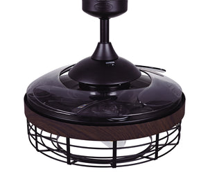 Beacon Lighting - 51106101 - 48``Ceiling Fan - Montclair - Black and Smoke