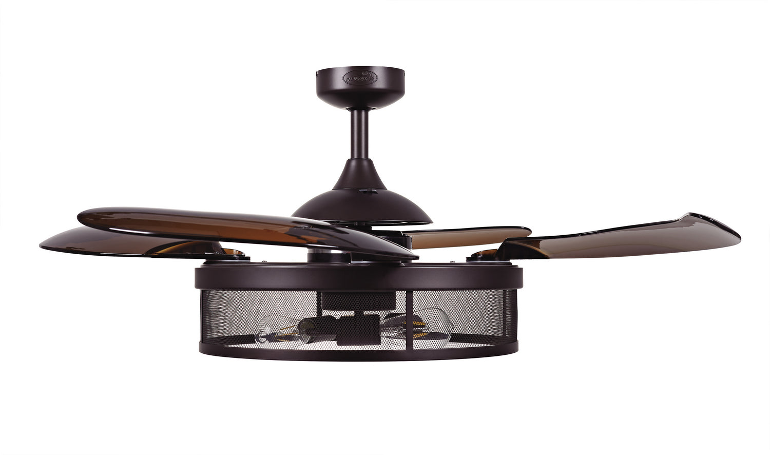 Beacon Lighting - 51107001 - 48``Ceiling Fan - Meridian - Oil Rubbed Bronze and Amber