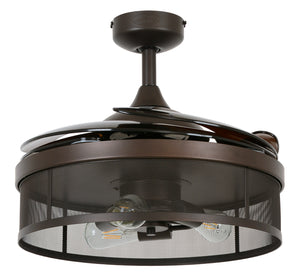 Beacon Lighting - 51107001 - 48``Ceiling Fan - Meridian - Oil Rubbed Bronze and Amber