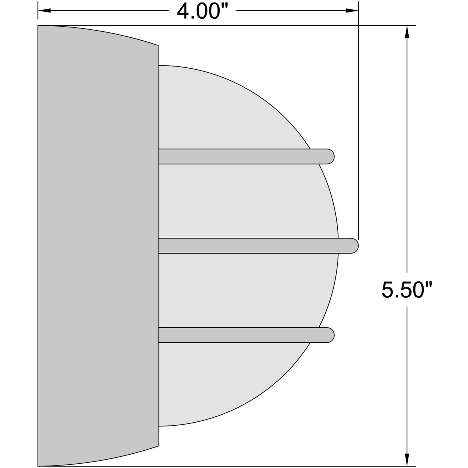 Access - 20280LEDDMG-WH/OPL - LED Bulkhead - Cabo - White