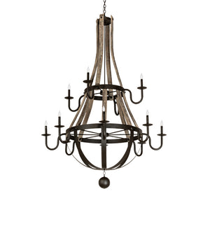 Meyda Tiffany - 230170 - 12 Light Chandelier - Barrel Stave - Oil Rubbed Bronze