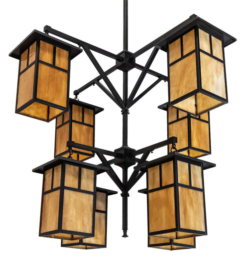 Meyda Tiffany - 230270 - Eight Light Chandelier - Hyde Park - Craftsman Brown