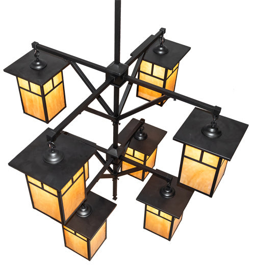 Meyda Tiffany - 230270 - Eight Light Chandelier - Hyde Park - Craftsman Brown