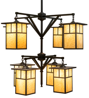 Meyda Tiffany - 230270 - Eight Light Chandelier - Hyde Park - Craftsman Brown