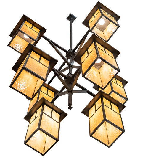 Meyda Tiffany - 230270 - Eight Light Chandelier - Hyde Park - Craftsman Brown