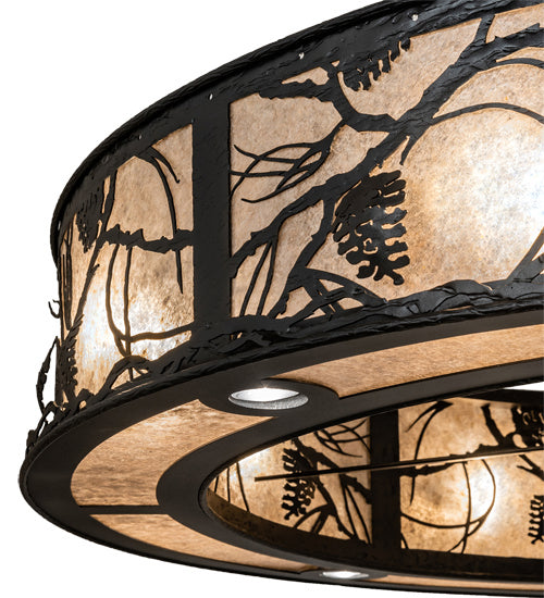 Meyda Tiffany - 230929 - 24 Light Chandel-Air - Whispering Pines - Textured Black