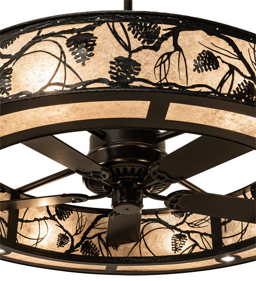 Meyda Tiffany - 230929 - 24 Light Chandel-Air - Whispering Pines - Textured Black