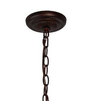 Meyda Tiffany - 51185 - Three Light Pendant - Tiffany Hanginghead Dragonfly - Mahogany Bronze